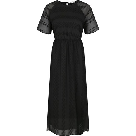Sukienka NA-KD czarna z okrągłym dekoltem z krótkim rękawem 