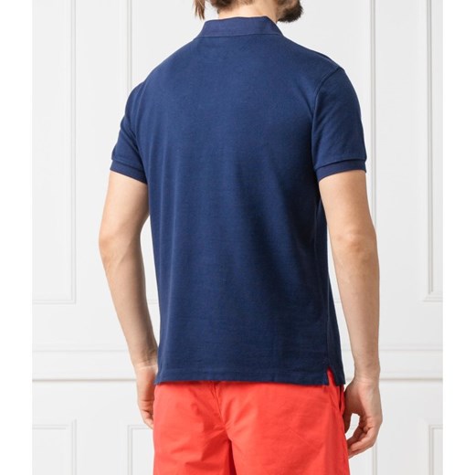 T-shirt męski Hackett London z krótkimi rękawami niebieski na lato 