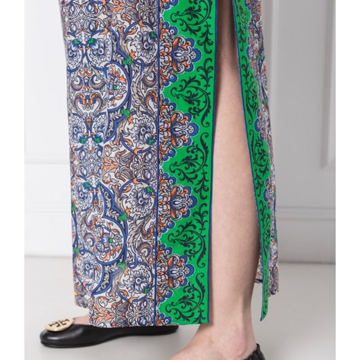 Sukienka Tory Burch z krótkimi rękawami maxi z okrągłym dekoltem prosta 