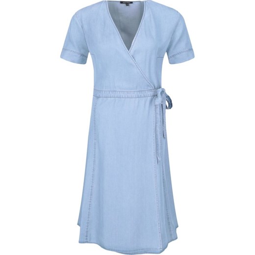 Marc O'Polo sukienka niebieska casual wiosenna midi gładka 
