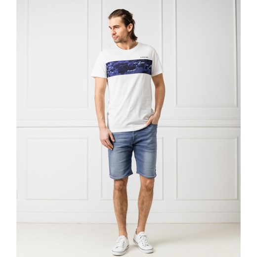 Niebieskie spodenki męskie G-Star Raw gładkie casual 