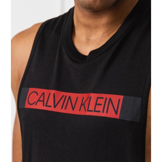 T-shirt męski czarny Calvin Klein na lato 