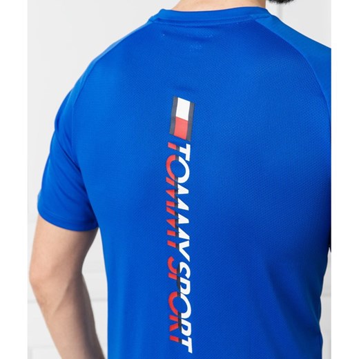 T-shirt męski Tommy Sport niebieski casual 