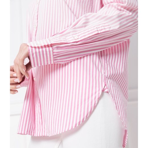 Różowa koszula damska Polo Ralph Lauren z długim rękawem na lato 