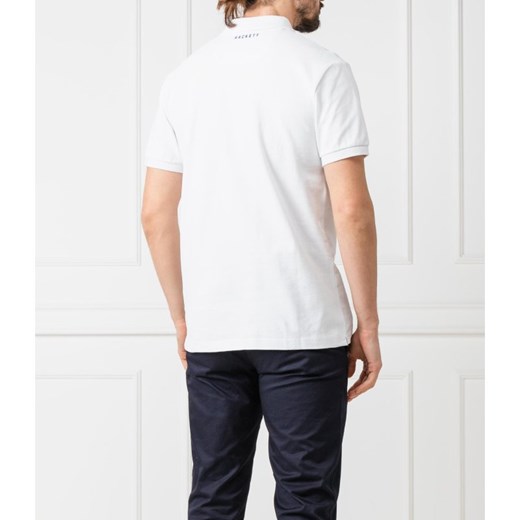 T-shirt męski Hackett London biały z krótkim rękawem 