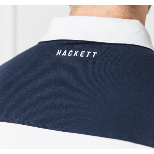 Hackett London t-shirt męski casualowy biały z krótkim rękawem 