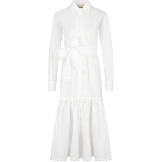 Sukienka biała Tory Burch z długim rękawem 