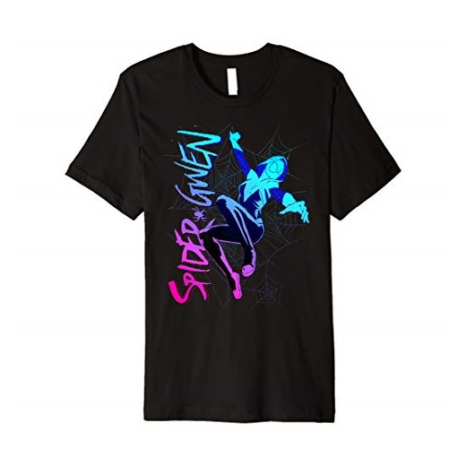 Marvel Spider-Gwen Neon Gradient Web Graphic T-Shirt