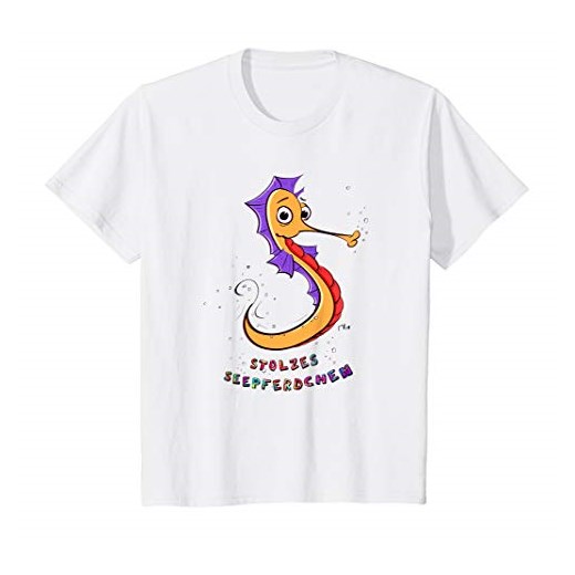 Dziecięca konik morski koszulka dziewczynka | „Stolzes konik morski” t-shirt