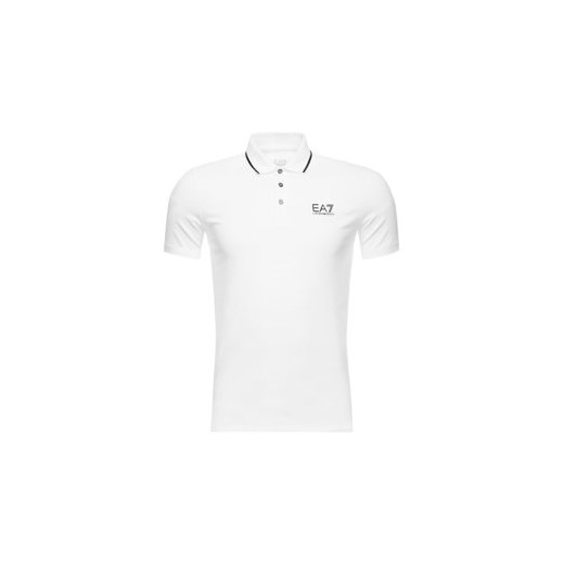 Biały t-shirt męski Ea7 Emporio Armani z krótkimi rękawami 