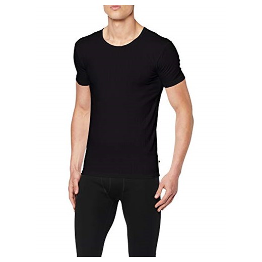 calida Pure & Style T-Shirt, okrągłe wycięcie pod szyją mężczyzn, kolor: czarny