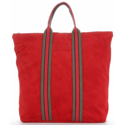 Shopper bag Vittoria Gotti wakacyjna na ramię duża zamszowa 
