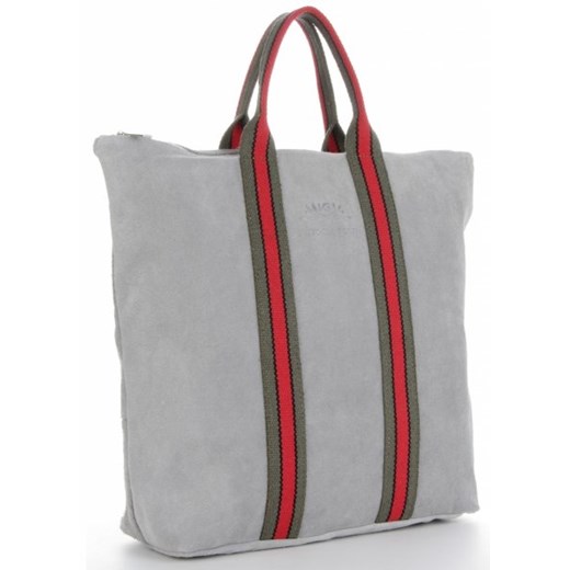 Shopper bag Vittoria Gotti mieszcząca a8 na ramię wakacyjna bez dodatków skórzana 