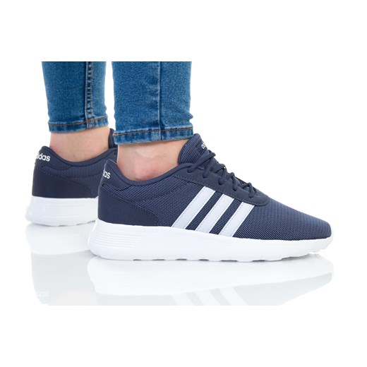 Buty sportowe damskie Adidas niebieskie bez wzorów 