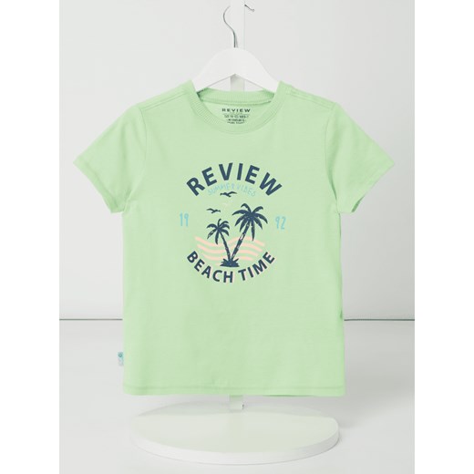T-shirt chłopięce Review For Kids z krótkim rękawem bawełniany w nadruki wiosenny 