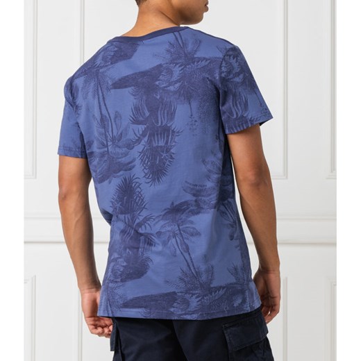 T-shirt męski niebieski G-Star Raw na wiosnę z krótkimi rękawami 
