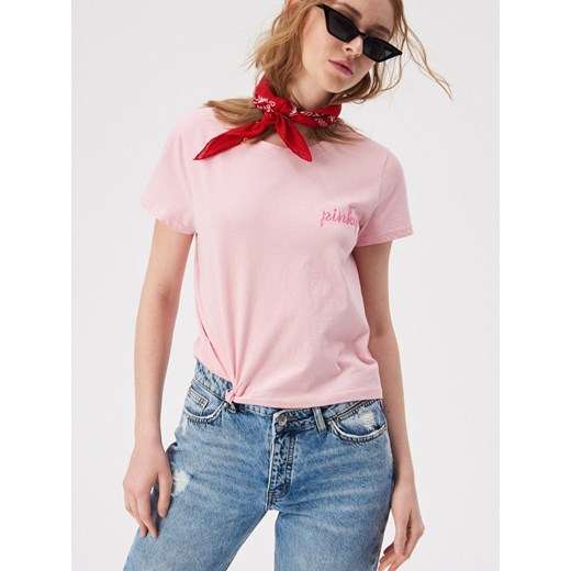 Sinsay - Pastelowy t-shirt - Różowy  Sinsay XS 