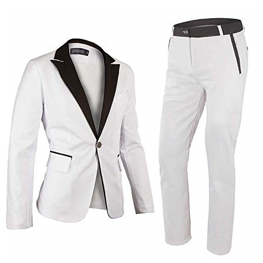Minghe męska 2-częściowa Slim Fit Business wesele impreza smoking kurtka do garnituru spodnie -  medium