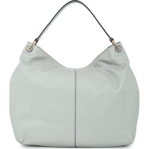 Shopper bag Emporio Armani biała bez dodatków skórzana mieszcząca a4 na ramię 