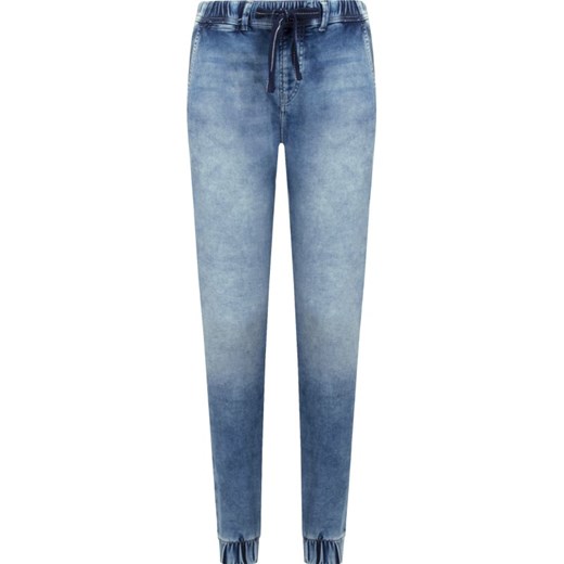 Pepe Jeans jeansy damskie niebieskie gładkie w miejskim stylu 