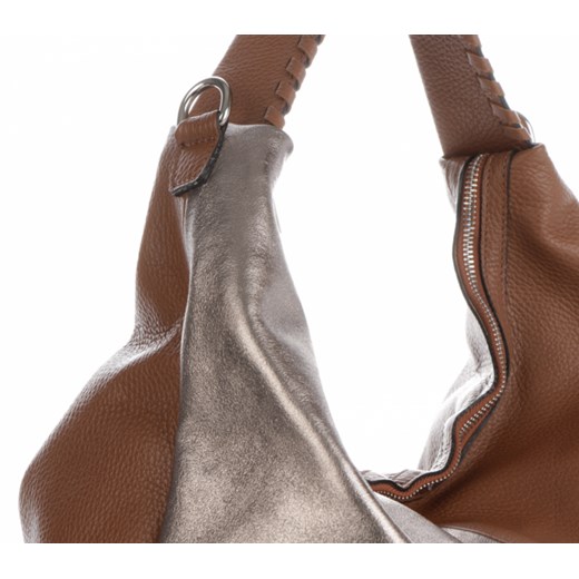 Włoskie Torebki Skórzane w rozmiarze XL w modne wzory Shopper do noszenia na co dzień Rude (kolory) Genuine Leather   okazja PaniTorbalska 