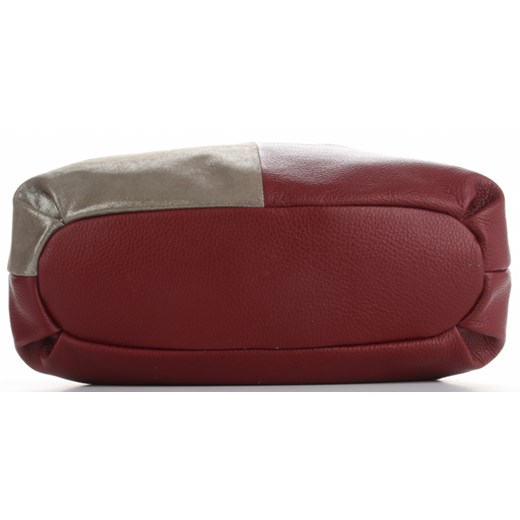 Włoska Uniwersalna Torba Skórzana w rozmiarze XL w modne wzory Czerwona (kolory)  Genuine Leather  promocyjna cena PaniTorbalska 
