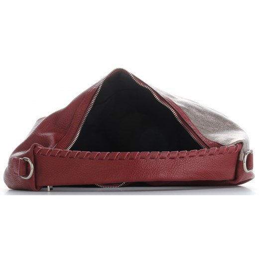 Włoska Uniwersalna Torba Skórzana w rozmiarze XL w modne wzory Czerwona (kolory)  Genuine Leather  okazyjna cena PaniTorbalska 