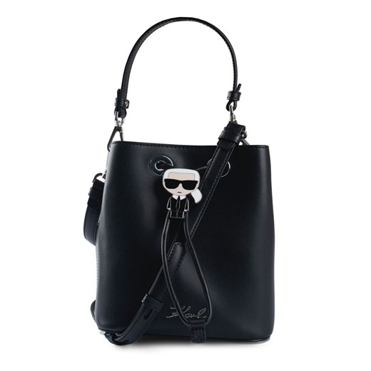 Shopper bag Karl Lagerfeld czarna mieszcząca a7 