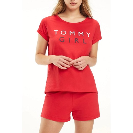 Bluzka damska Tommy Hilfiger wiosenna z okrągłym dekoltem casualowa 