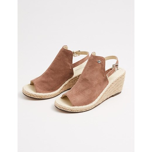 Espadryle damskie Diverse z klamrą na koturnie eleganckie