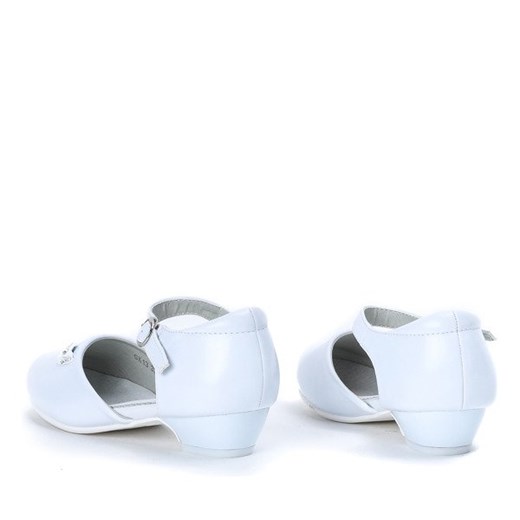 Białe dziewczęce pantofelki Aliss - Obuwie