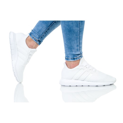 Białe buty sportowe damskie Adidas płaskie 