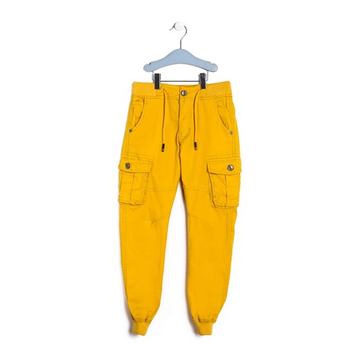 Spodnie chłopięce Born2be żółte bez wzorów 