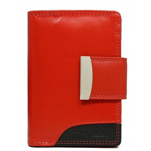 Czerwony portfel damski 4U Cavaldi gładki 