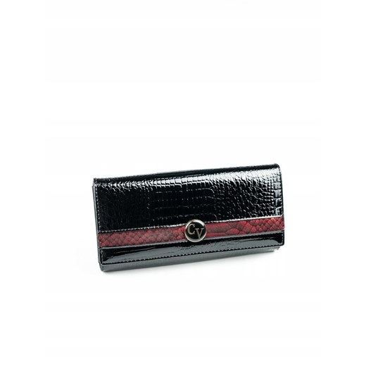 Czarny portfel damski 4U Cavaldi w stylu glamour 