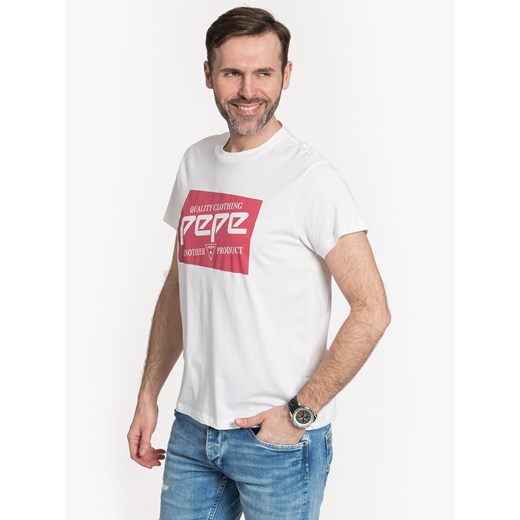 Pepe Jeans t-shirt męski z krótkim rękawem biały 