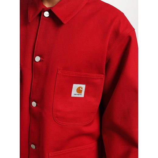 Czerwona kurtka męska Carhartt Wip jesienna z bawełny 