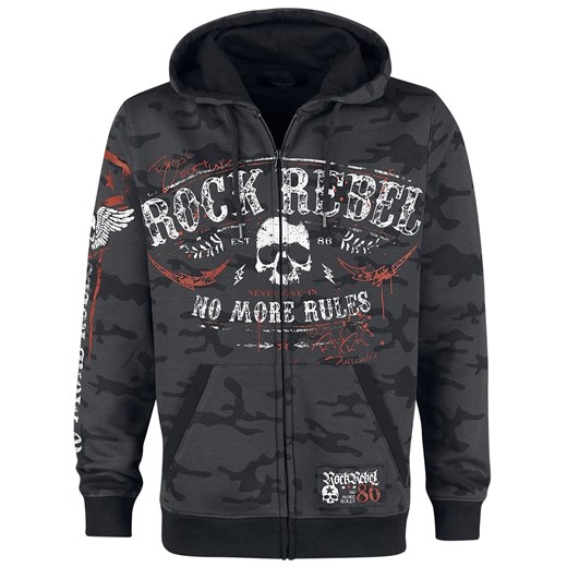 Rock Rebel By Emp bluza męska w nadruki młodzieżowa jesienna 