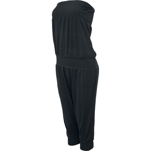 Urban Classics - Ladies Shoulderfree Capri Jumpsuit - Kombinezon - czarny