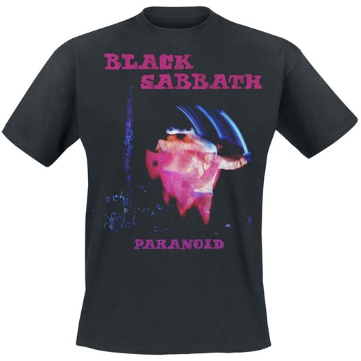 Black Sabbath - Paranoid Tracklist - T-Shirt - czarny