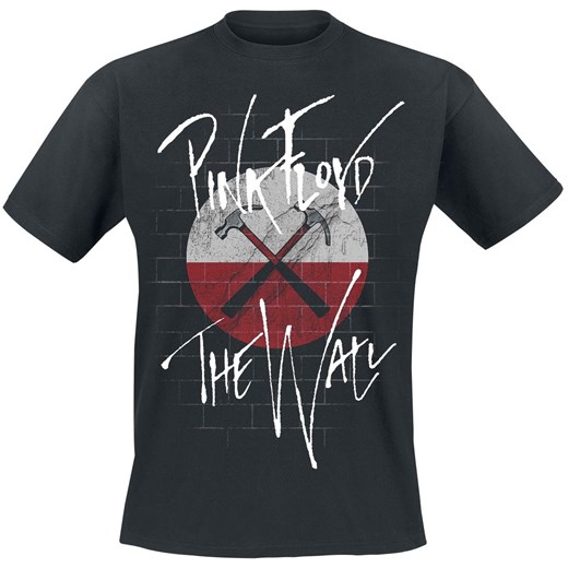 Czarny t-shirt męski Pink Floyd w stylu młodzieżowym bawełniany z krótkim rękawem 