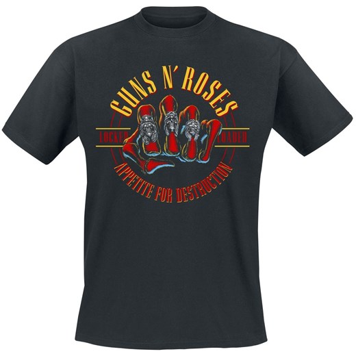 Guns N' Roses t-shirt męski jesienny bawełniany w nadruki z krótkim rękawem 