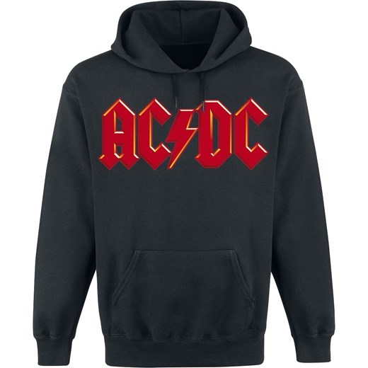 AC/DC - Red Logo - Bluza z kapturem - czarny