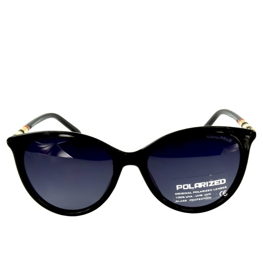 Okulary przeciwsłoneczne polaryzacyjne - Czarny połysk \ czarny Jk Collection   JK-Collection