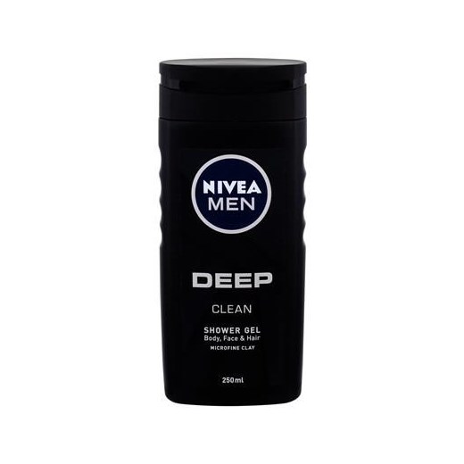 Nivea Men Deep Clean  Żel pod prysznic M 250 ml Nivea   perfumeriawarszawa.pl