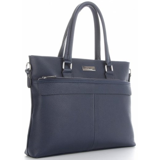 Shopper bag Vittoria Gotti bez dodatków duża matowa elegancka skórzana do ręki 