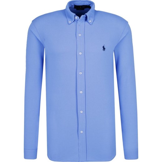 Koszula męska Polo Ralph Lauren niebieska z długimi rękawami 