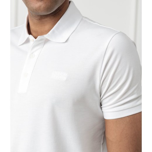 T-shirt męski Hugo Boss na wiosnę biały z krótkim rękawem 