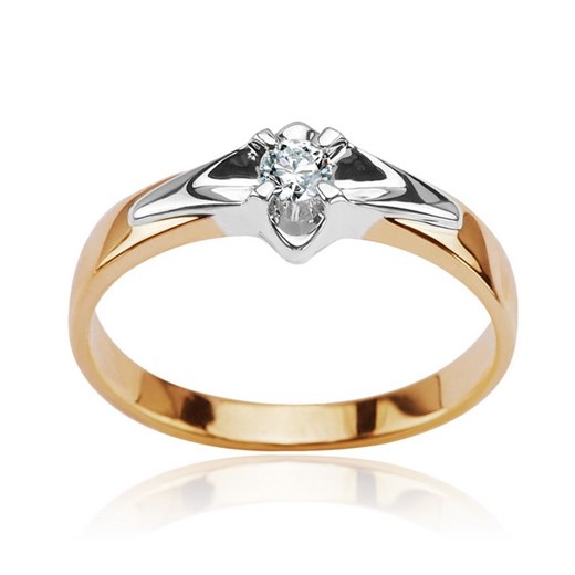 ﻿pierścionek ﻿złoty elegancki diament