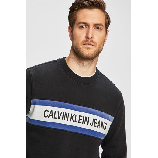 Bluza męska czarna Calvin Klein z elastanu 